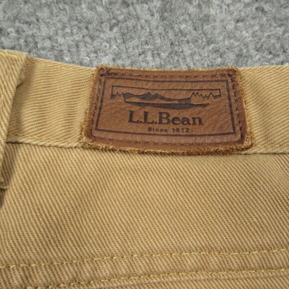 LL Bean Jeans Mens 40x33 Flannel Lined‎ Tan Workwear Winter Warm Outdoors - Picture 4 of 12